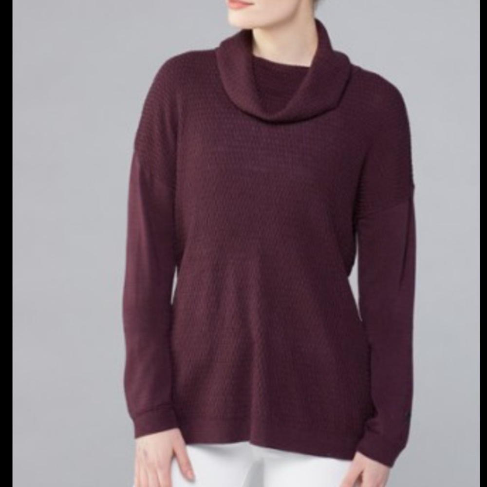 Kuhl Lilah Sweater Merino Wool Blend Cowl Neck L